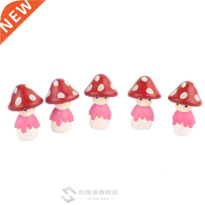 5pcs Mushroom Doll Fgures Decor Mn Fary Garden Anmal St