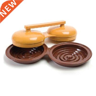 New 1 set Plastic Double Hamburger Press Burger Maker Two