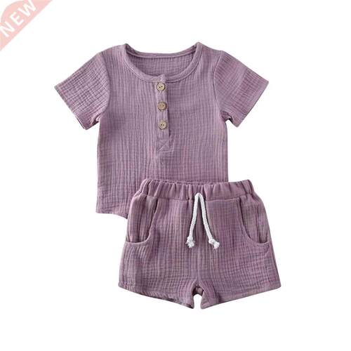 2Pcs Children's Set Baby Summer Outfits Toddler Baby Kids Bo