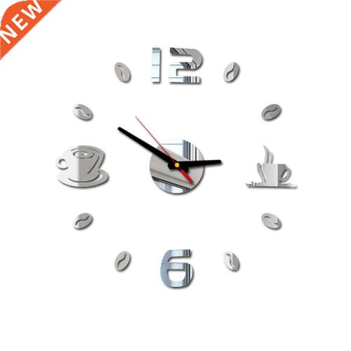 Cafe Diy Large Wall Clock Frameless Giant Wall Clock Modern