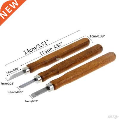 3Pcs Wood Carving Tool Mini Chisel Steel Blades Assorted Woo