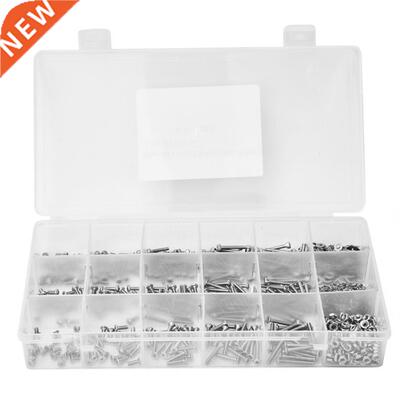 840 Pcs Screw Kit Flat Pan Cylindrical Head Screw Assortment
