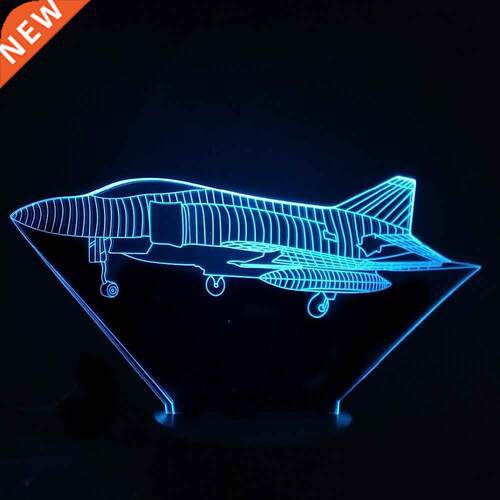 Novelty Airplane 3D Led Visual Colorful Night Lights USB Nig
