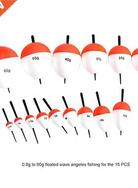 15/10/8/6pcs/Set EPS Fishing Floats Set 0.8g-60g Sea Fish Fl