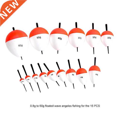 15/10/8/6pcs/Set EPS Fishing Floats Set 0.8g-60g Sea Fish Fl