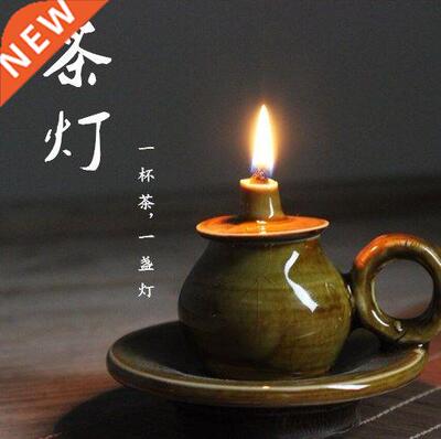 Ceramic Old-Fashioned Oil Lamp Butter Lamp Buddha Lamp