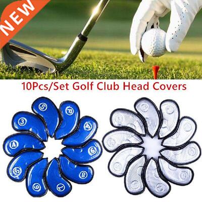 10pcs/set Pu Golf Club Headcover Golf Iron Head Covers Golf