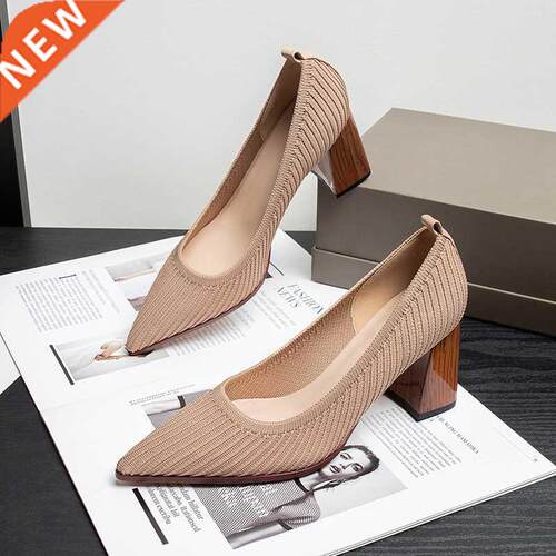 2020 new mesh breathable high-heels high-quality fabric shal