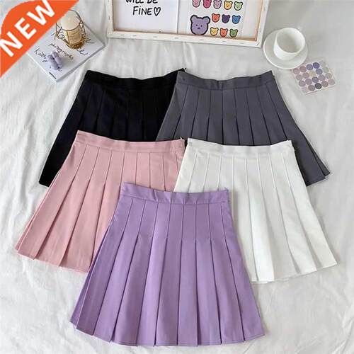 2021 New Black Skirt Female Summer High Waist gothic Anti-Gl