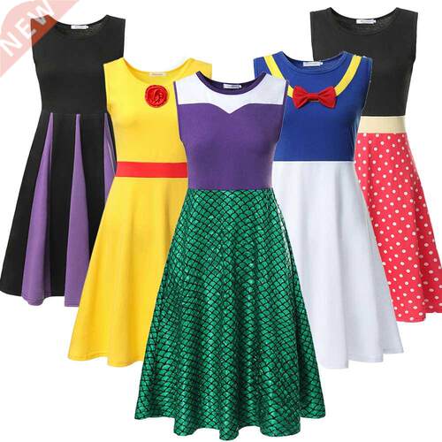 Adult Princess Dress Mom Women Cosplay Costume Snow White Su