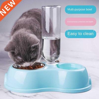 Dog Basn Dog/Cat Bowl Double Bowl Automatc Drnkng Water