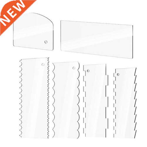 6 Pcs Transparent Cake Scrape Making Scraper Rectangular Acr