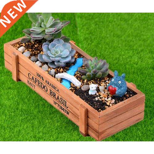NEW 1PC 22.5*8*5cm Natural Wooden Succulent Plant Flower