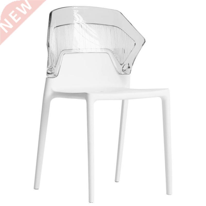Transparent minimalist cafe chair high-end dining chair