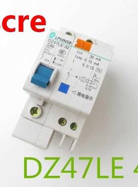 DZ47LE 1P+N 40A C type 230V~ 50HZ/60HZ Residual current Circ