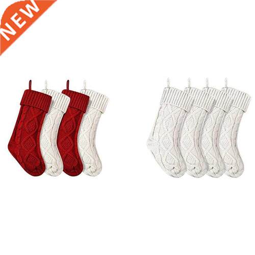 4Pack Christmas Stockings,14.5Inch Cable Knitted Stocking