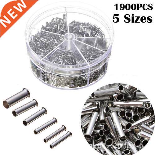 1900pcs Terminal Block Cold-Pressed Insulated Ferrules Termi