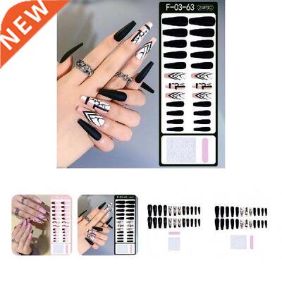 24Pcs/Set Fake Nails Polishing-Free False Nails French