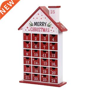 Chimney House Wooden Advent Calendar Countdown Christmas
