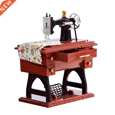 Sewing Machine Music Box Musical Retro Classical Desk Decor