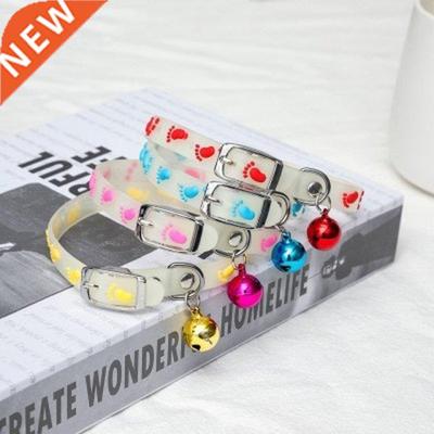 Pet Dogs Cats Collar with Glowing Bells Glow At Night Cat Co