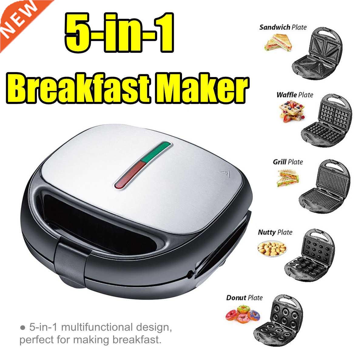 5 in 1 Mini Electric Waffle Maker Cooking Bubble Egg Cake