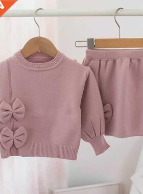 Winter Autumn Girl Clothing Set Fashion Little Girls Knittin