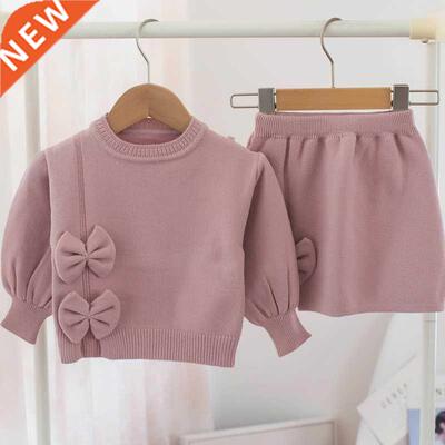 Winter Autumn Girl Clothing Set Fashion Little Girls Knittin