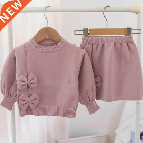 Winter Autumn Girl Clothing Set Fashion Little Girls Knittin
