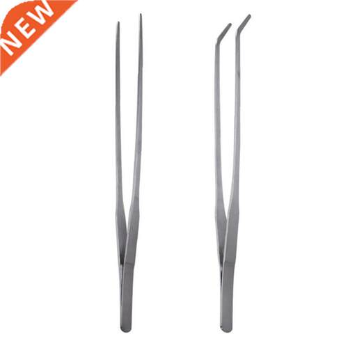 1pcs 27CM Stainless Steel Straight Tweezers And Curved Tip T