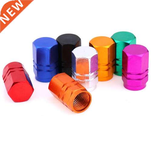 4pcs Aluminum Hex Tire Valve Stem Caps for Auto Bike Motorcy