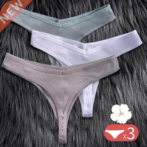 Women Soft 3PCS/Set Cotton Panties Comfortale Underwear Fem