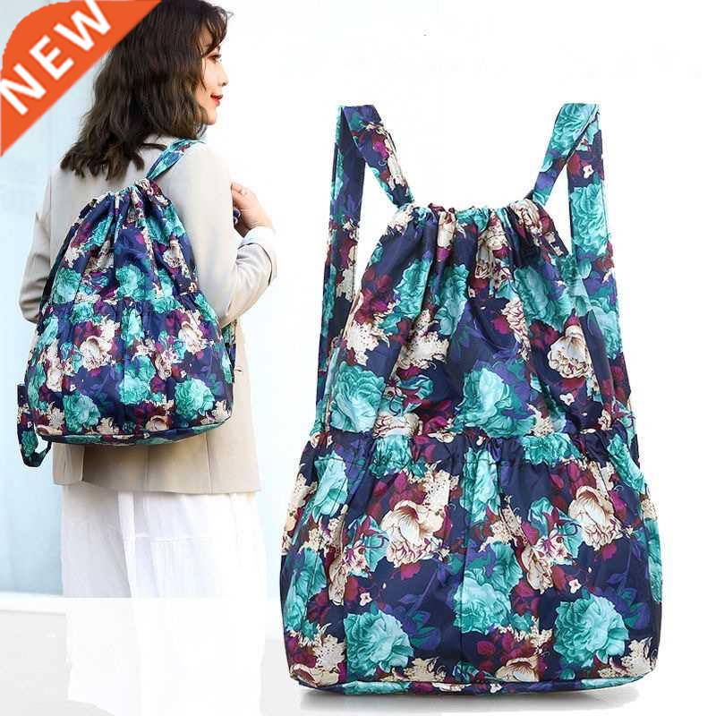 2022 Fashion Vintage Drawstring Backpacks Women Large Capaci