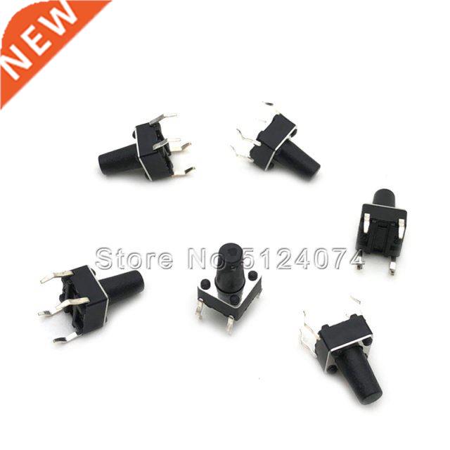 1000pcs/lot 6*6*11 Touch button switch 6*6*11MM Black Push b