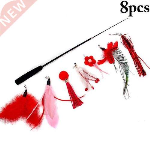Legendog 7Pcs/Set Cat Teaser Toys Replacement Fake Feather