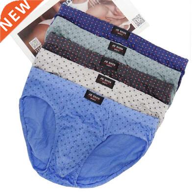 Men Briefs 5 pcs/lot Cotton Underpants Casual Dot Underwear