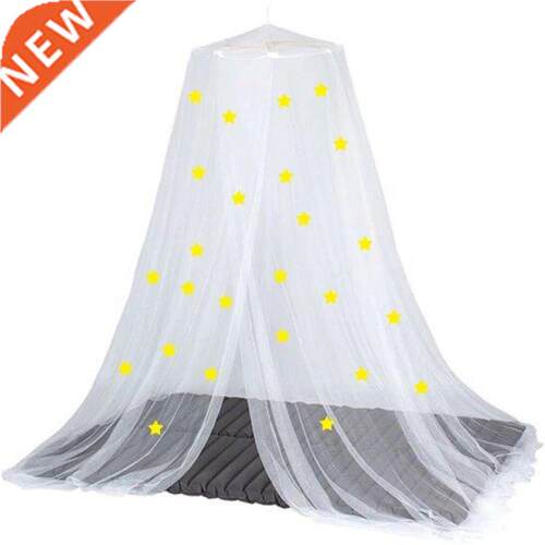 Glow in Dark Bed Canopy Polyester Mesh Netting Hanging Bed D