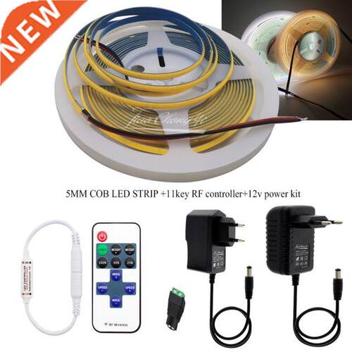 DC12V 5mm Super Thin COB Strip 384LEDs/m Soft Flexible LED L
