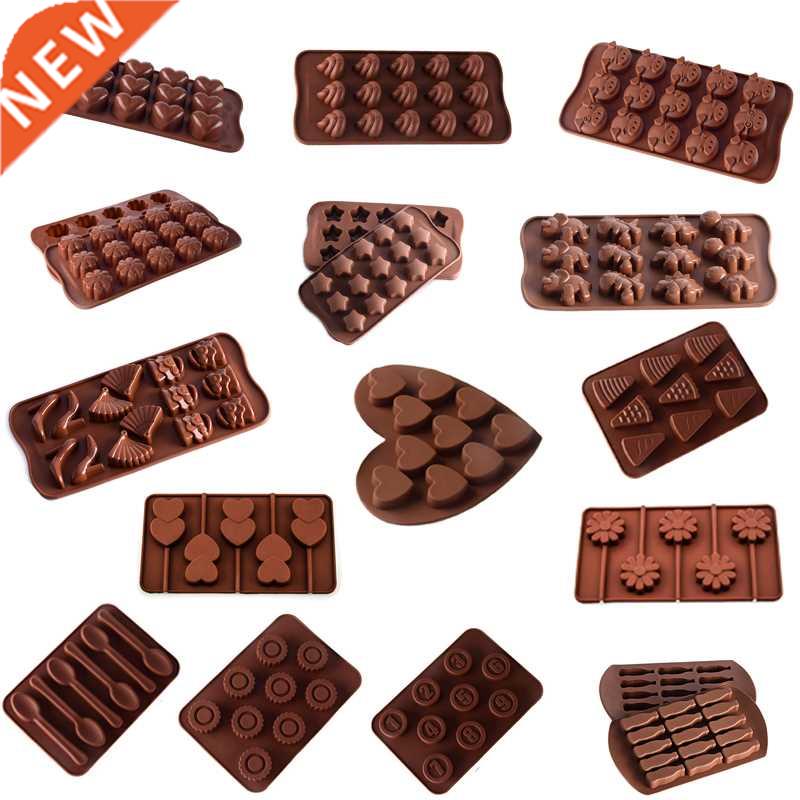 3D slcone chocolate mold 16 ss non-stck candy puddng