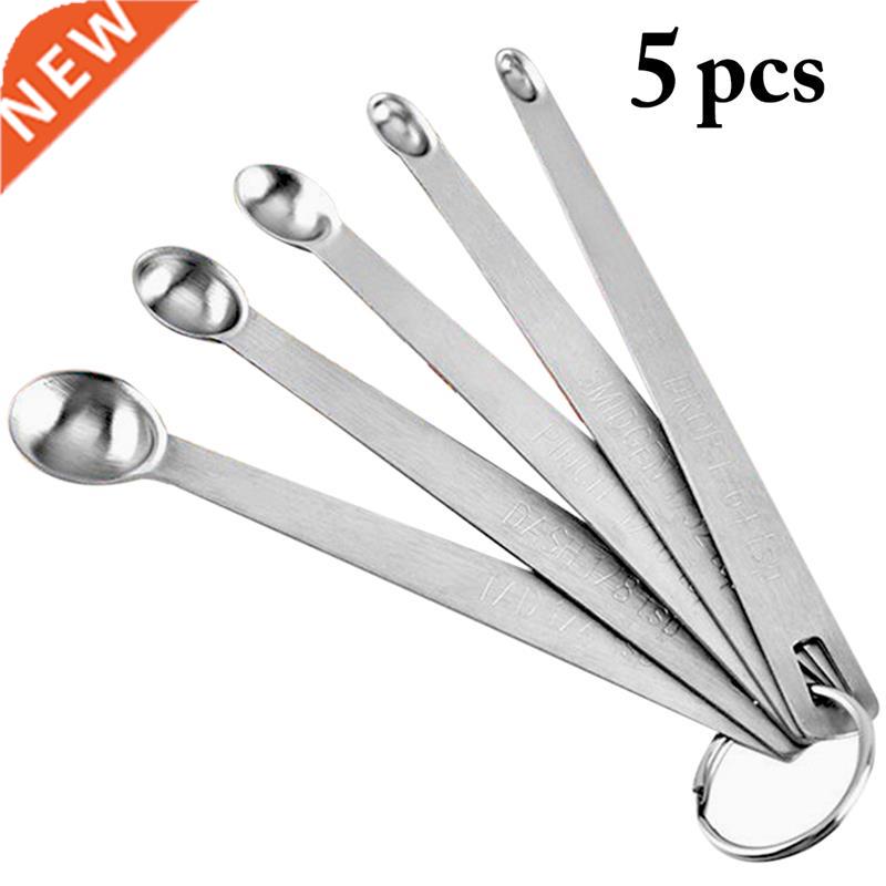 5pcs/Set Small Measuring Spoon Stainless Steel Coffee Measur