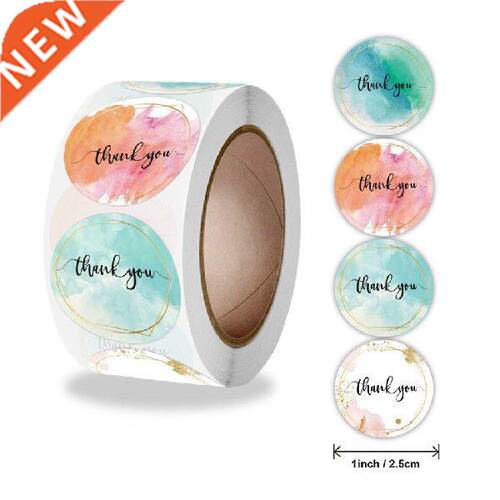 500pcs Water color Designs Thank You Stickers Seal Labels