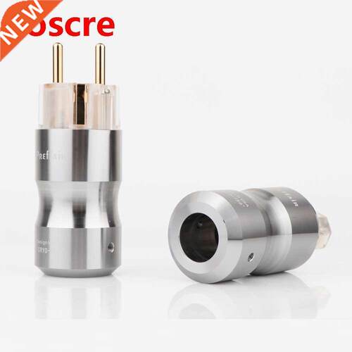 Pair High Quality P090 24k Gold plated schuko Power connetor