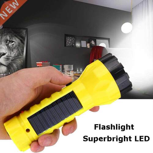 Home Outdoor Portable Solar Rechargeable Flashlight Torch V