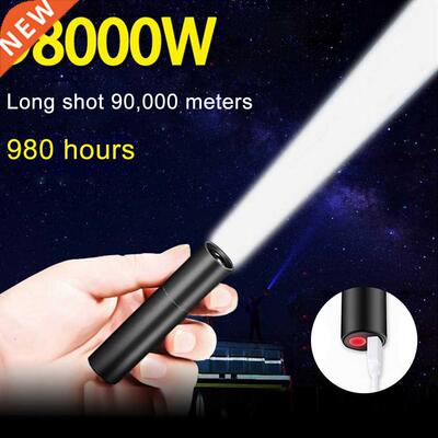 5V USB Rechargable Mini LED Flashlight 3 Lighting Mode Water