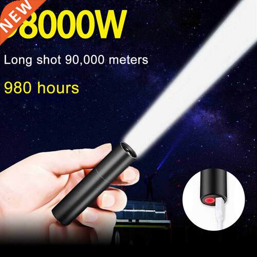 5V USB Rechargable Mini LED Flashlight 3 Lighting Mode Water