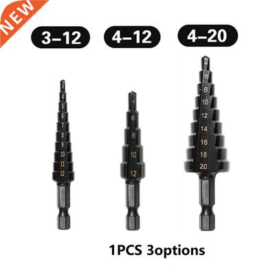 3-12mm 4-12mm 4-20mm Titanium Coated HSS Step Drill Bits Str