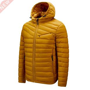 Men's Autumn Jacket Zip Lightweight Windreaker Hooded Parka