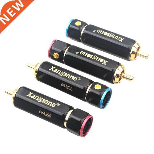 Hi-end Self-locking Audio Adapter Solder-free RCA Plug Gold