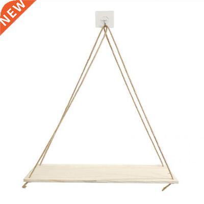 1 Set Wall Mount Flowerpot Shelf Stable Wood Punch-free Good