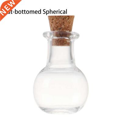 5pcs/pack Mini Glass Cork Bottles Empty Sample Js Wishing